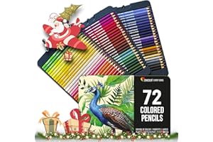 Zenacolor 72 Colouring Pencils with Metal Box 72 Unique Coloured Pencils and Pre Sharpened Crayons for Colouring Book - Easy Access with 3 Trays