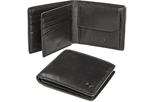 Lavalen Portafoglio Slim in Pelle Vera con Blocco RFID - Porta Tessere Uomo con Portamonete - Idee Regalo