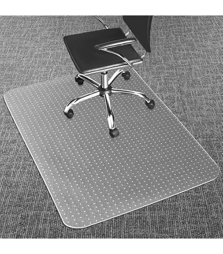 Floortex Cleartex Tapis De Protection De Sol Rectangulaire En Vinyle Sans Phtalates Pour Sols Durs Transparent 120 X 90 Cm