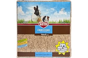 Kaytee Clean & Cozy para Animales Pequeños, Roedor, Cama para Hámster, Natural, 99,9% Libre De Suciedadcontrol De Olores, 72 litros, Natural 2610 g