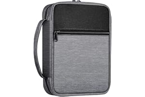 FINTIE FINPAC Bible Cover, Slashproof Carrying Book Case Church Bag Bible Protective with Handle and Zippered Pocket for Standard Size Bible, for Mother Father Girls Boys Women Men,