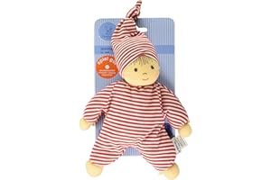 Sterntaler 3015034 Spielpuppe Heiko, Integrierte Rassel, Alter: Für Babys ab der Geburt, 23 cm, Rot/Weiß | 1er Pack