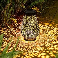 LED Solarlaterne für außen, Garten Deko Metall Solar laterne für Außen mit IP65 Wasserdicht, JOYCREATOR Hängend…