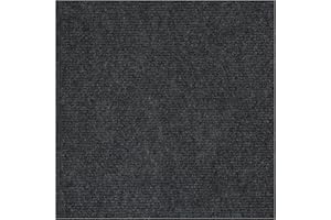 Vieshful Squares Carpet Tiles 30x30 cm Peel and Stick, Self Adhesive Carpet Floor Tile for Home Living Room Bedroom Home Flooring（Dark Gray, 40 Pack