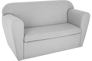 WEB2O Webo20 - Panca divano doppia per bambini, con contenitore per giocattoli, colore: grigio - 620370