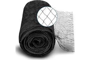 Xcelenze - 4x10m Teichnetz feinmaschig (18x18mm) robust, witterungs- & UV beständig Schwarz | Vogelnetz Vogelschutznetz engmaschig Laubnetz Obstbaumnetz Taubennetz Gartennetz Balkon Netz (4 x 10m)
