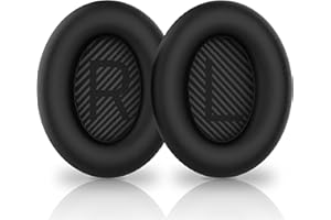 MyGadget Wymienne nauszniki kompatybilne z Bose Quietcomfort 35 35II 25 15 / QC35 QC35II QC25 QC15 - Podkładki do słuchawek z pianką z pamięcią kształtu w kolorze czarnym