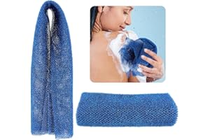 COMNICO Afrikanischer Badeschwamm Langes Netz Peeling Waschlappen Dusche Körperwäscher Schrubber Sponge Loofah Rücken Wäscher Haut Glatter für Täglicher Gebrauch (Blau)