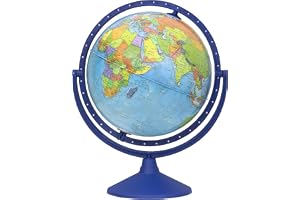 Exerz 30 cm Educational World Globe alla riktningar 360° roterande - Diameter 30 cm