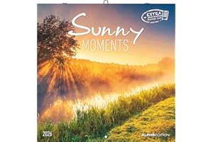 Sunny Moments 2026 - Broschürenkalender 30x30 cm (30x60 geöffnet) - Kalender mit Platz für Notizen - Bildkalender - Wandplaner - Wandkalender