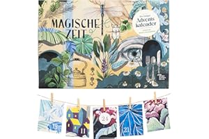 MAGIC GARDEN SEEDS Magische Zeit - Bio-Saatgut-Adventskalender - Wundersame Kräuterwelt - 24 Adventskalendertütchen aus Papier befüllt mit Bio-Kräutersamentütchen