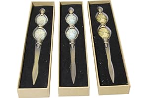 BENERINI 1 x Brass Letter Opener/Paper Knife With Cartography/World Map Hand held - Receive Random