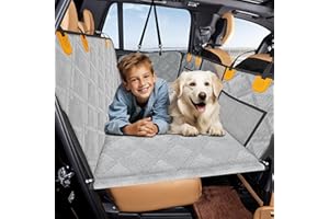 Loiion Przedłużacz fotelika samochodowego dla psa, pokrowiec na fotelik samochodowy dla psa, odpowiedni do SUV-ów i ciężarówek, szary