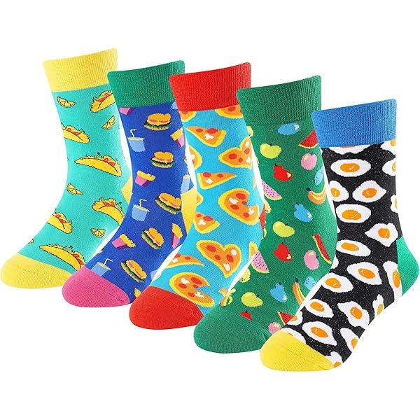 BISOUSOX Voetbalsokken Kinderen 4 Paar - Kniekousen Katoen, Voor 6-12 Jaar, Gestreept Design