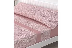 Victorio & Lucchino Juego de sábanas CORALINA para Invierno - Modelo Beverly (Rosa, 3 piezas, 105 cm)