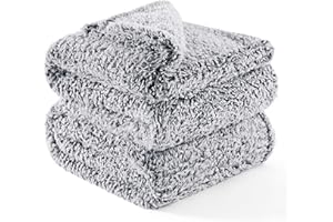 BEDSURE Decke Sofa Kuscheldecke Flauschig Grau - Warm Sherpa Sofaüberwurf Winter Decke groß, Dicke Sofadecke Couchdecke, 220x240 cm XXL Wohndecke für Couch