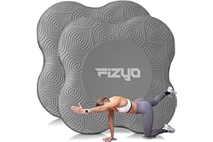 Fizyo Set di 2 tappetini per ginocchia da yoga, ginocchiere antiscivolo, ideali per yoga, pilates e ginnastica, cuscini per polso e gomito, supporto per esercizi