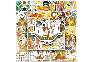 LYLSDSB Egypt Lot de 50 autocollants graffiti en vinyle imperméable pour ordinateur portable, skateboard, bouteille d'eau, iPhone, téléphone portable, ordinateur, voiture, vélo, moto, bagages