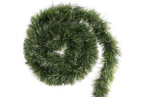 HAPPYMAS XXL Grüne Weihnachtsgirlande 10 Meter - künstliche Tannen-Girlande Ø 10 cm - Dekogirlande Weihnachten