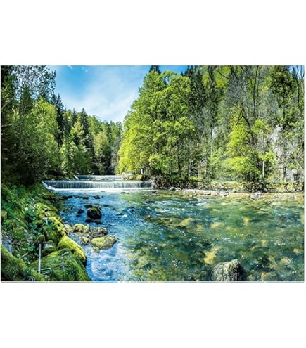 Waterfall In The Jungle Waterfall Wall Mural - TenStickers - View #4
