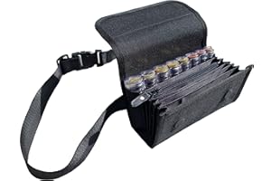 CLAIRE-FONCET, El Rolls de Las Carteras de Camarero en Lona Impermeable, 1 Bolsillo con Cremallera + 4 Compartimentos Forrados, con dispensador de 8 Monedas Transparente y Graduado, Cierre de Imán