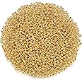 About 4000 Pcs Gold Spacer Round Beads, 4mm Smooth Loose Balls for DIY Craft Bracelet Necklace Jewelry Making Supplies