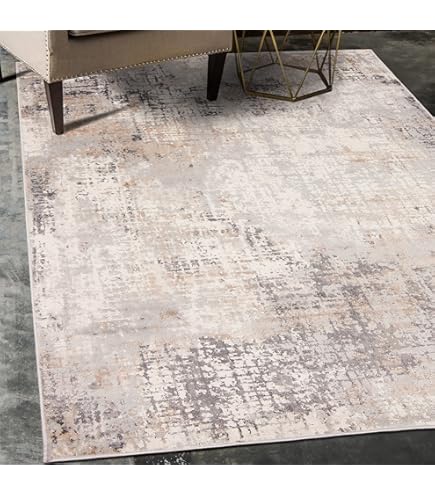 Vloerkleed, eenkleurig, grijs, woonkamer, rond, 120 x 120 cm, chevron-patroon, 3D-effect, laagpolige tapijten, modern, deco Home&Living