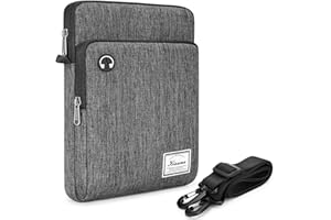 KIZUNA 10 Inch Tablet Sleeve Case Water Resistant Shoulder Messenger iPad Bag for 9.7" 10.5" 11" iPad Pro M2/10.9" iPad A14 Air 5/10.5" Surface Go 3/10.5" Samsung Galaxy Tab A S6/Huawei MediaPad,Grey