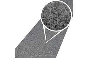 ‎ANRO ANRO Teppich Teppichläufer Flur Schlafzimmer Küche Wohnzimmer Küchenläufer Küchenteppich rutschfest Meterware Tamara Grau 100x50cm