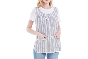 Nanxson grembiule da cucina grembiule pulizia lavori domestici ospedale lavoro uniforme grembiule da lavoro con tasche CF3152