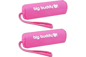 big buddy - Canvas Food Fetch Dummy, Treat Retrieval Bag for Dog Training (Twin Pack, Pink)