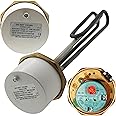 Thermco 11" Replacement Unvented Immersion Heater Element, 3kW, 8mm, 1.75" BSP, Cotherm TSE Thermostat, Silver Grey