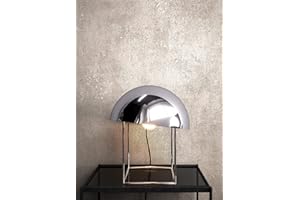 NEWROOM DESIGN Newroom Wallpaper Taupe Non-Woven Wallpaper Glossy Concrete Look Industrial Beige Grey Concrete Plain Wallpaper Loft Plaster Look Includes Wallpaper Guide