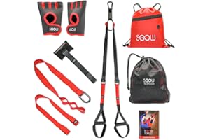 SETGOWELL ITALIAN CONCEPT Setgowell - Allenamento in sospensione, Fitness Da Casa, Cavi Allenamento, Attrezzo Palestra, Kit Cavi Completo Multifunzione, Bande Resistenza, Attrezzi Sport Ginnastica, Rosso