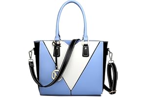 Miss Lulu Sac à Main pour Femme Sac Cabas Sac à Bandoulière Cuir PU en Forme de V