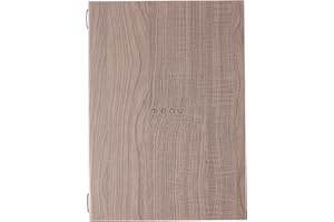 DAG Style, Speisekarte Restaurant A5 Linie Italy, Menü Restaurant mit Aufschrift "Menü", Farbe Eiche Optik, PU-Material, 100% Made