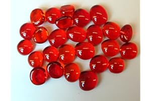 Ullmannglass Glasnuggets - Dekosteine - Muggelsteine, in rot Ø 12-15 mm zu 200 g verpackt.