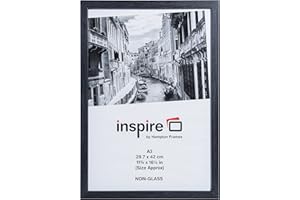 HAMPTON FRAMES Inspire for Business WESA3GRY 30x42cm Westminster qualità Paperwrapped Legno A3 Certificato Photo Frame con Plexi Glass. Parete Hang Solo - Grigio Scuro