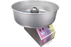JM POSNER Spin Magic Candy Floss Machine - Commercial Cotton Candy Machine with Metal Bowl