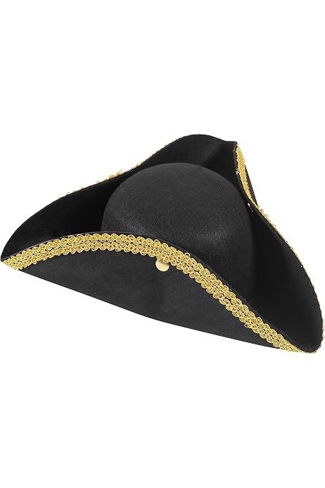 Corsair Captain Tricorn Pirate Hat 