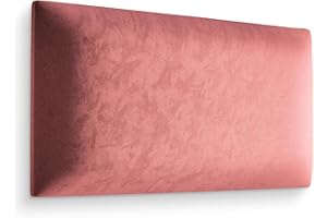 Muralo Samt Wandkissen Stoff Polsterpaneel Schlafzimmer Wohnzimmer Bett Wandpolster Bettkopfteil Lendekissen Modern Luxus Gepolstert Polster Paneel (60 cm x 30 cm, Rosa)