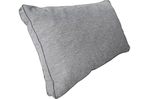 DILUMA Loungekissen Comfort - Rückenkissen 70x46 cm Grau - Polsterstärke 12 cm - vielseitig einsetzbare Sitzauflage für Rattanmöbel, Gartenbänke, Stühle
