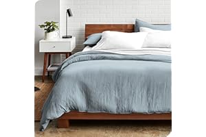 Bare Home Set copripiumino e federa, motivo imperatore, 1800, ultra morbido, leggero, con 2 federe (Emperor, Sandwashed Dusty Blue)