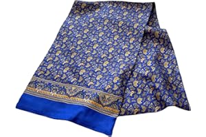 Prettystern Longue Echarpe Sain en Soie Pour Homme Classique à 2-couche Ville Business