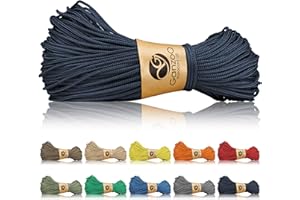 ‎GANZOO Ganzoo Paracord 125 Seil 1mm Takel-Schnur, Nylon & Polyester, Allzweckseil für Armband, Hundehalsband, Hundeleine & Knüpfen, Takeln, Camping & Survival