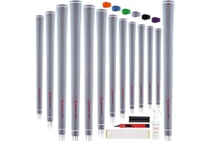 SAPLIZE Pure Color Golf Grips, 13 Set with Complete Regripping kit, Standard/Mid Size, Rubber Golf Club Grips, 6 Color Optional