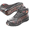 Puma Safety Shoes S3 Moto Protect Daytona Mid 63.216.0, 39, Nero (Schwarz (schwarz/rot 210)) - EN safety certified