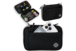 Harrows Darts Case | Smart Dart Case Darts Holder | Holds 3 or 6 Darts | Protective EVA Material with Fabric Finish | Professional Darts Accessories | Holds Darts Fully Assembled