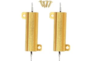 HUABAN 2 Pièces 50W 10 Ohm Résistance à fil bobiné haute puissance en aluminium avec vis