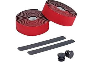 BBB Cycling - Cinta para manillar antideslizante, a prueba de golpes especial para bicicletas de carretera y ciudad. Color Rojo. Tamaño único - Modelo Flex Ribbon BHT-14